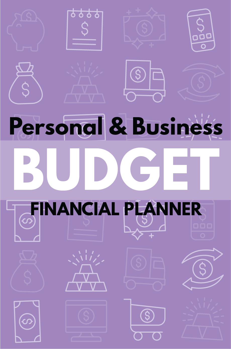 Personal and Business Budget Financial Planner: Purple 1 Budget Planner Purple